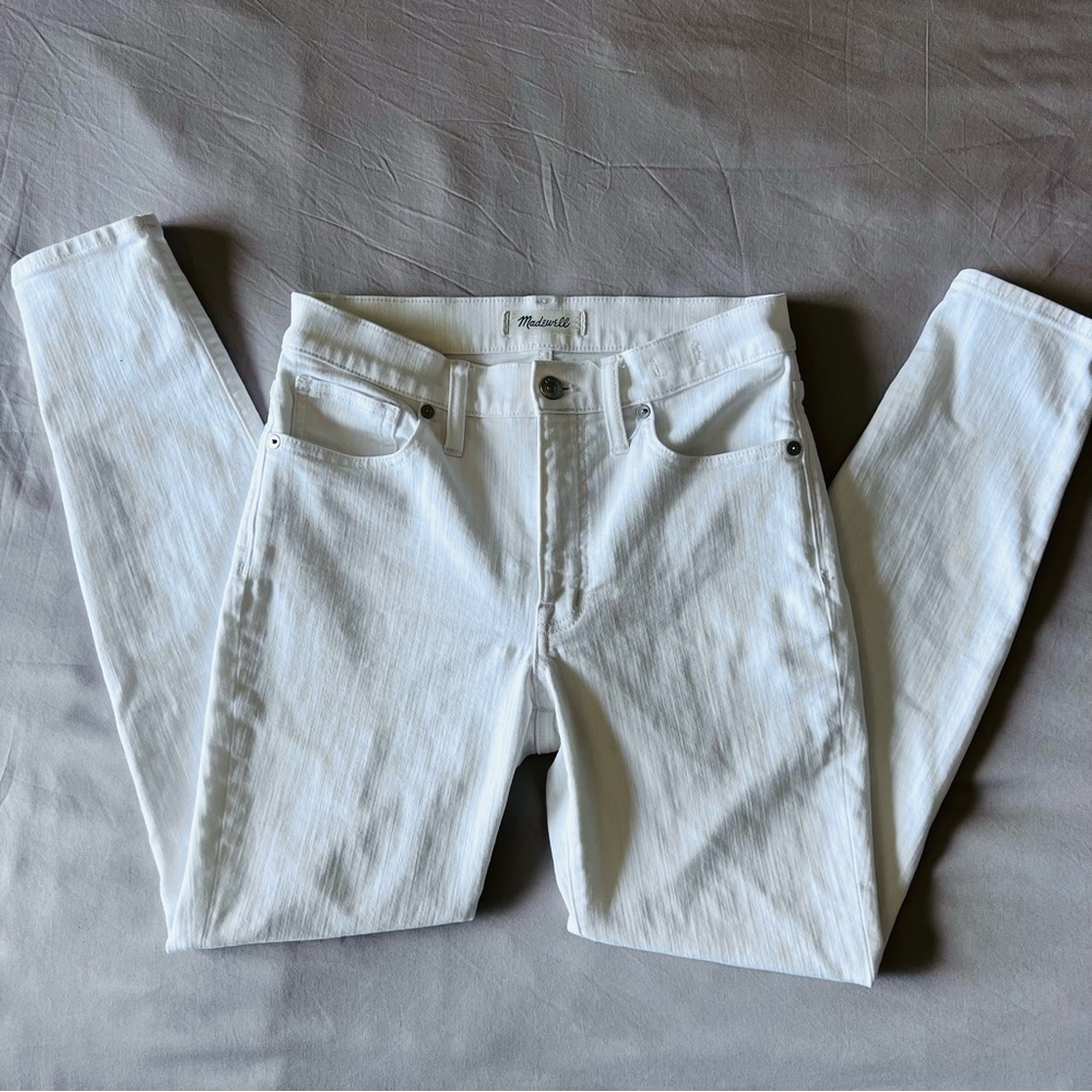 Madewell High Rise Skinny white Jeans